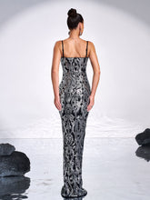 Spaghetti V-neck Sequin Mermaid Cocktail Dress